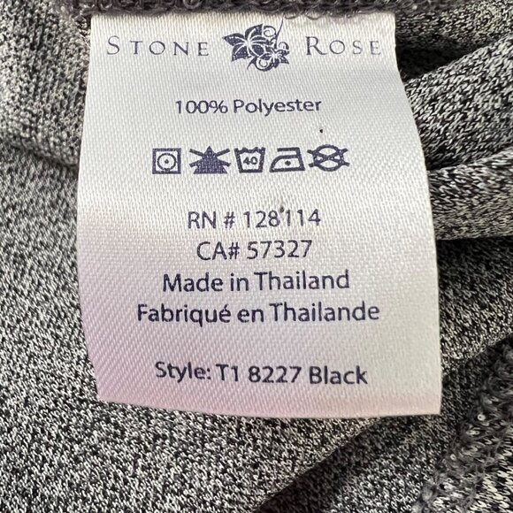 Stone Rose Mens Hi Tech Gray Herringbone Button Up Shirt Long Sleeves size M - Picture 10 of 12